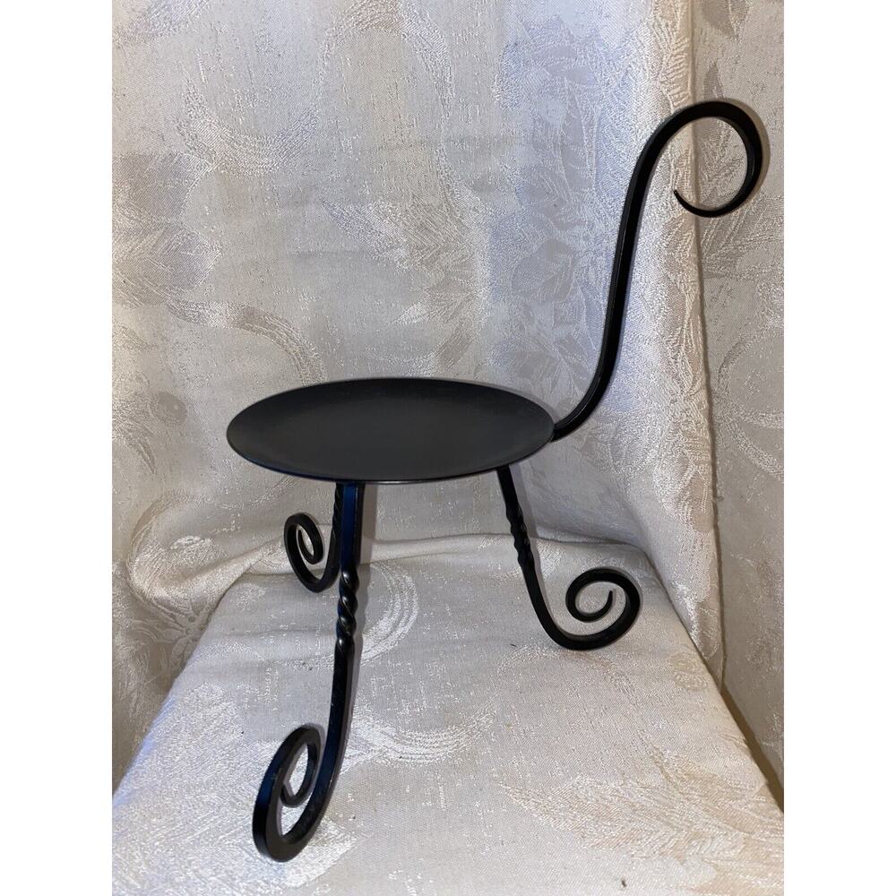Partylite Barrington Candle Holder Stand Black